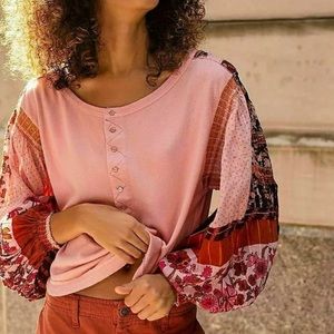 Free people light magic Henley vintage combo